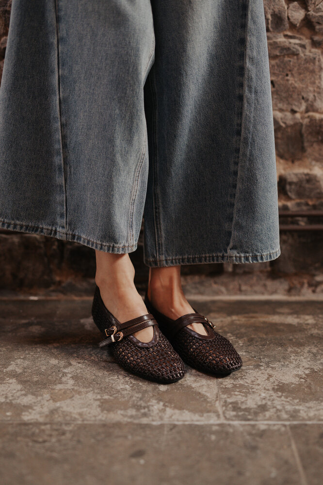 NAELINE ballerine marron