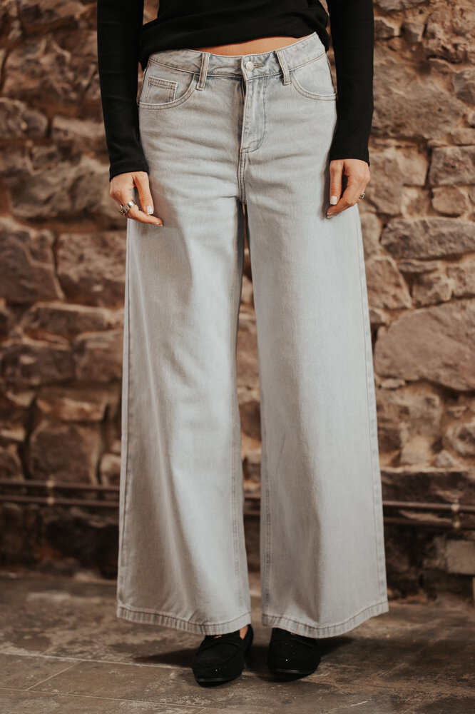 PIETRO jean palazzo bleu clair