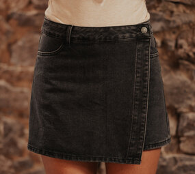 Jupe short gris JADENE