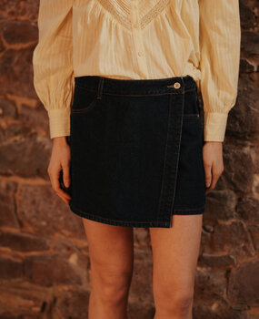 JADENE jupe short denim brut