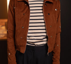 ORLENA veste à clous camel