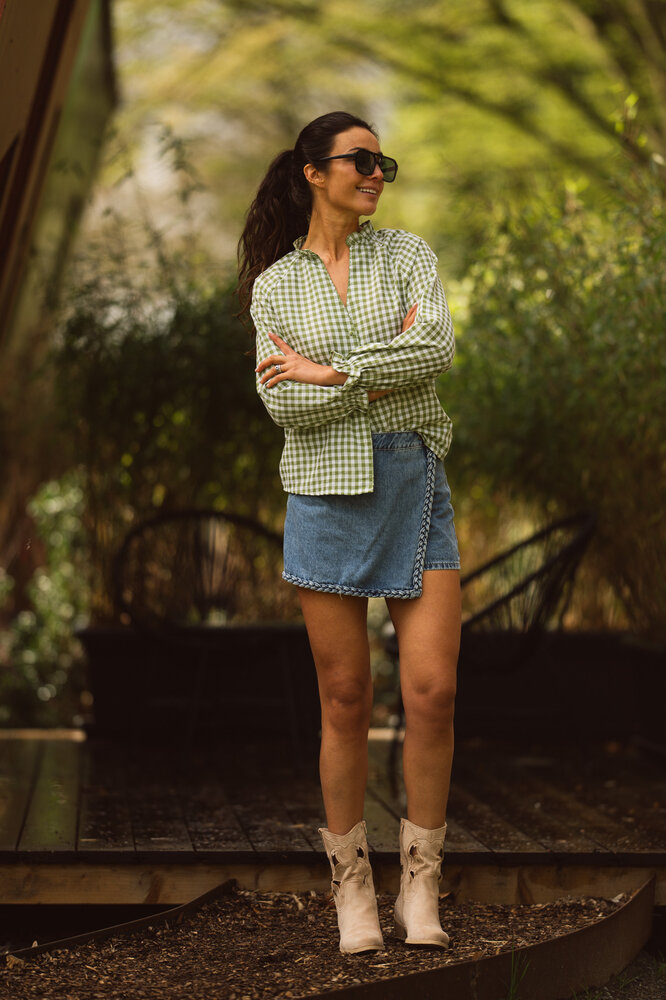 STELLA jupe-short bleu