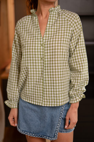 CALYNA chemise a carreaux vert