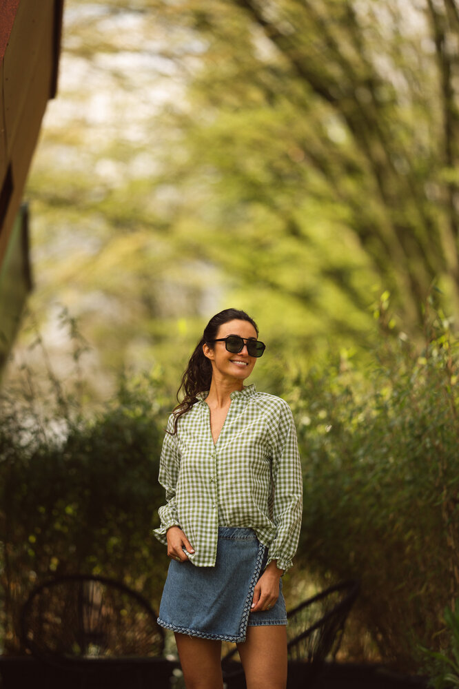 CALYNA chemise a carreaux vert