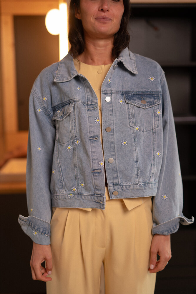 MARGUERITE veste bleu clair