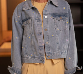 MARGUERITE veste bleu clair