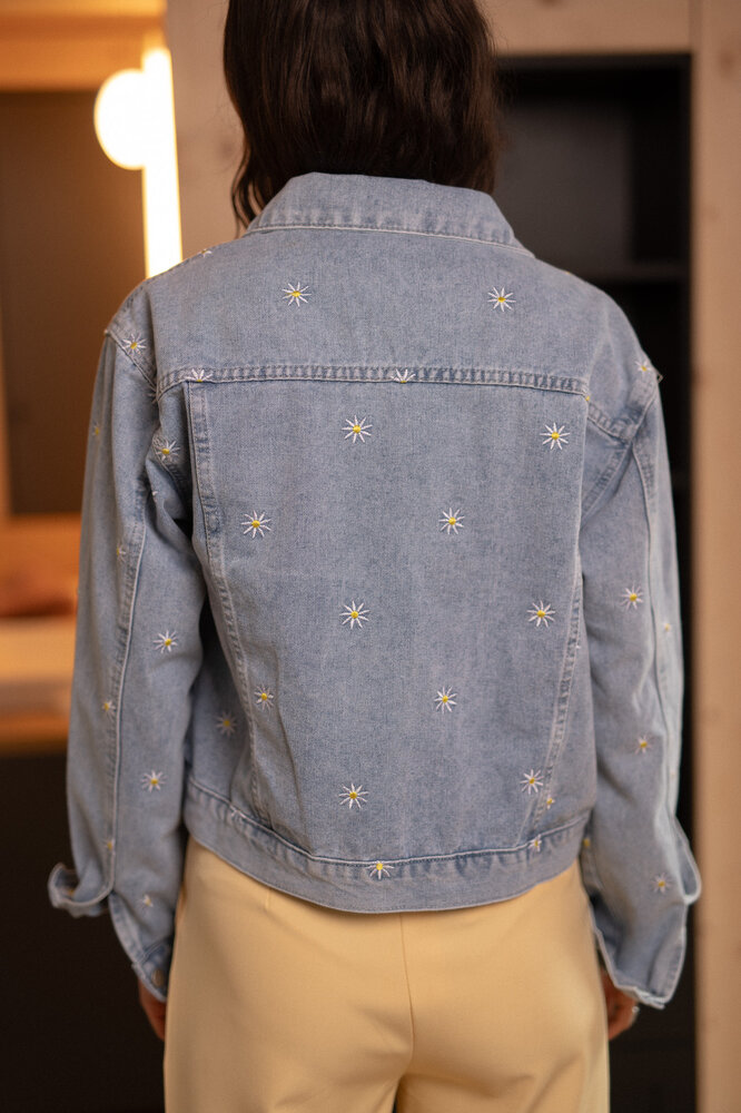 MARGUERITE veste bleu clair