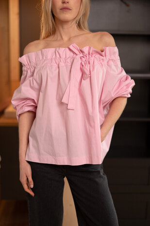 ALYSS blouse col bateau rose