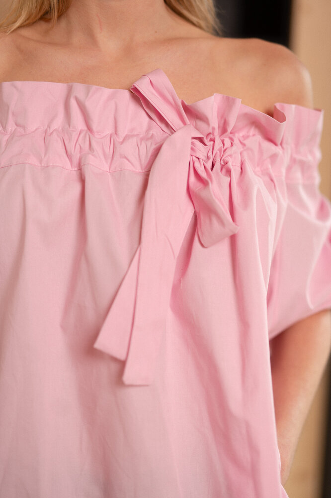 ALYSS blouse col bateau rose