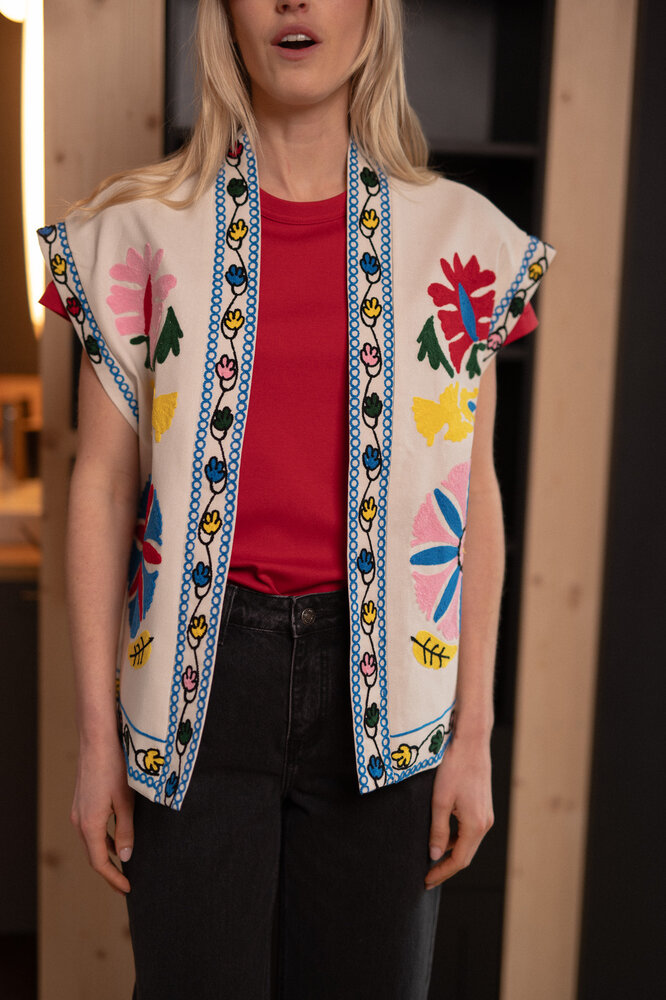 MAELIS veste sans manches blanc