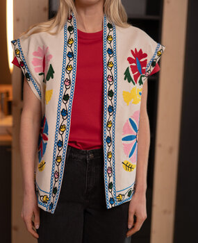 MAELIS veste sans manches blanc