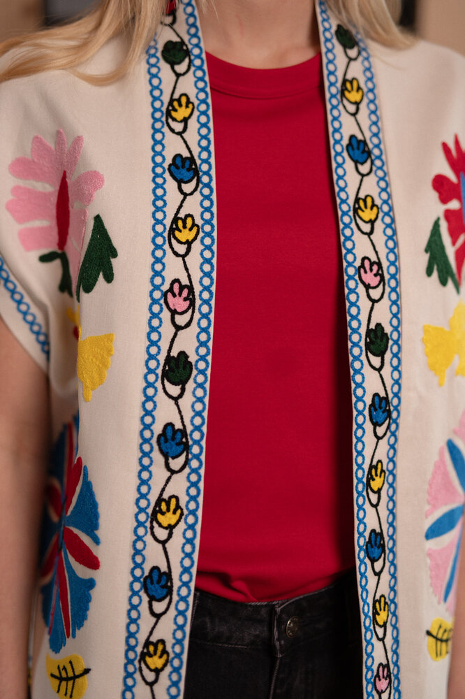 MAELIS veste sans manches blanc