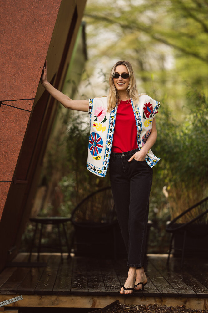 MAELIS veste sans manches blanc