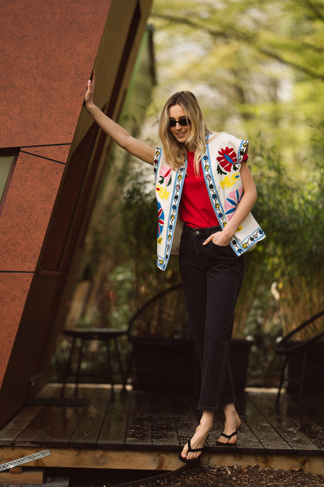 MAELIS veste sans manches blanc