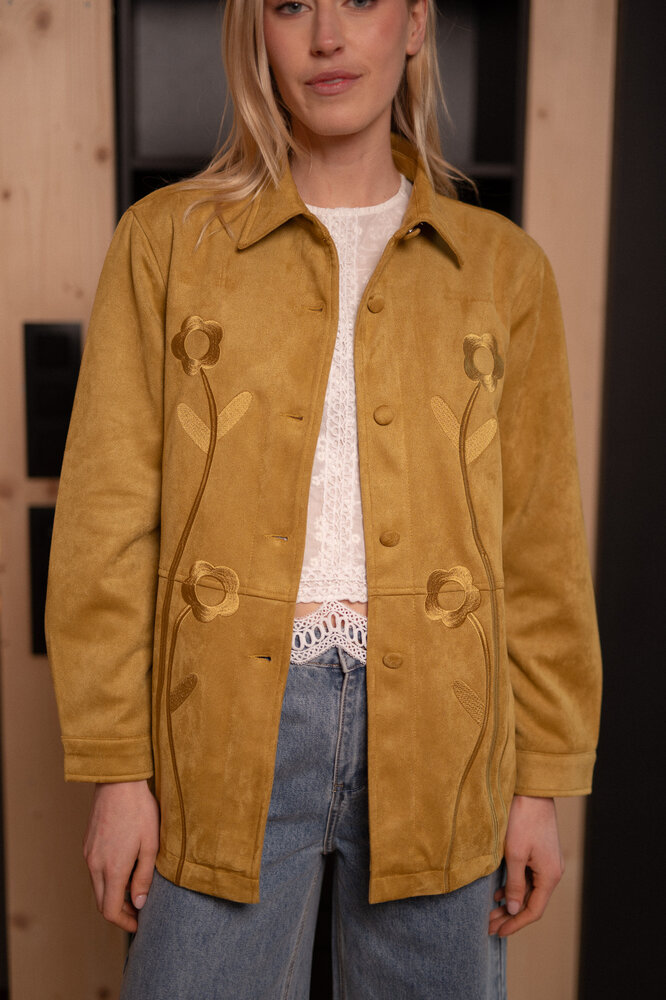 NOIRA veste velour kaki