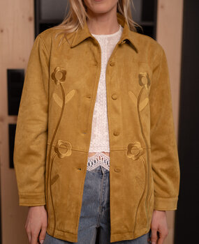 NOIRA veste velour kaki