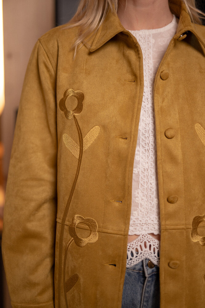 NOIRA veste velour kaki