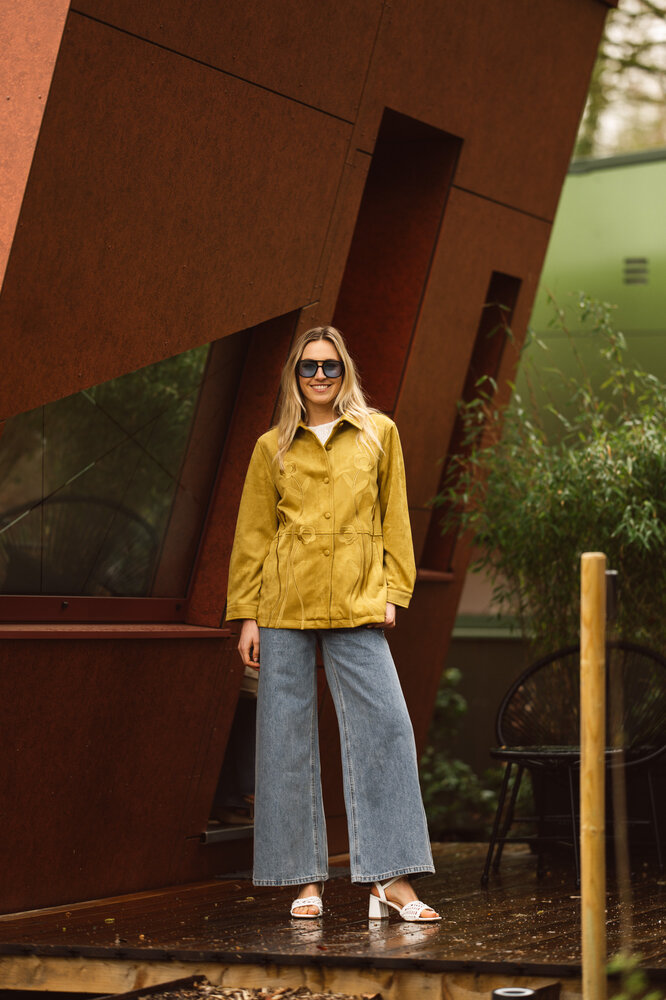 NOIRA veste velour kaki