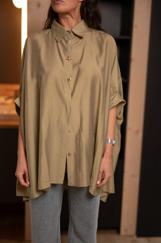 SELYNE longue chemise vert