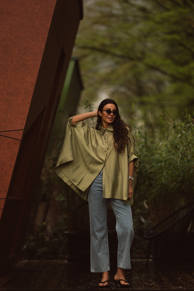 SELYNE longue chemise vert