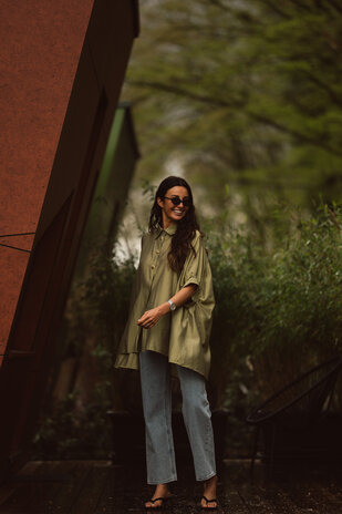 SELYNE longue chemise vert