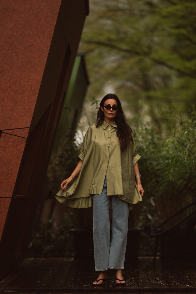 SELYNE longue chemise vert