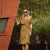 AELYRA robe mi-longue kaki