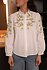 VELINA chemise blanc/vert