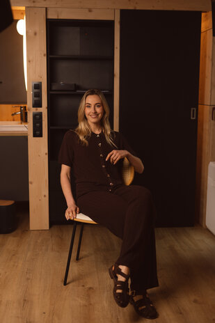 KYRELA pantalon marron