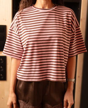 SOLIRA t-shirt rose/marron
