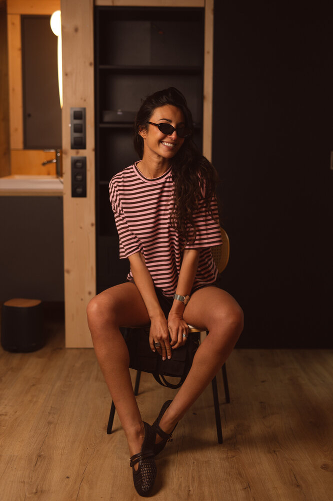 SOLIRA t-shirt rose/marron