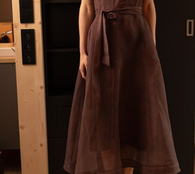 YLORA longue robe marron