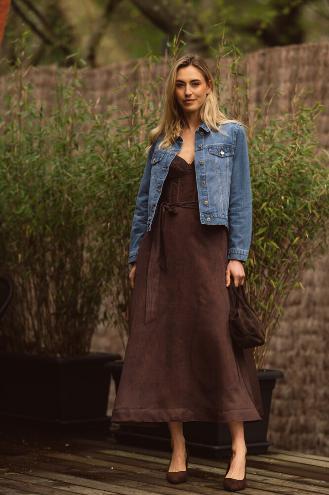 YLORA longue robe marron