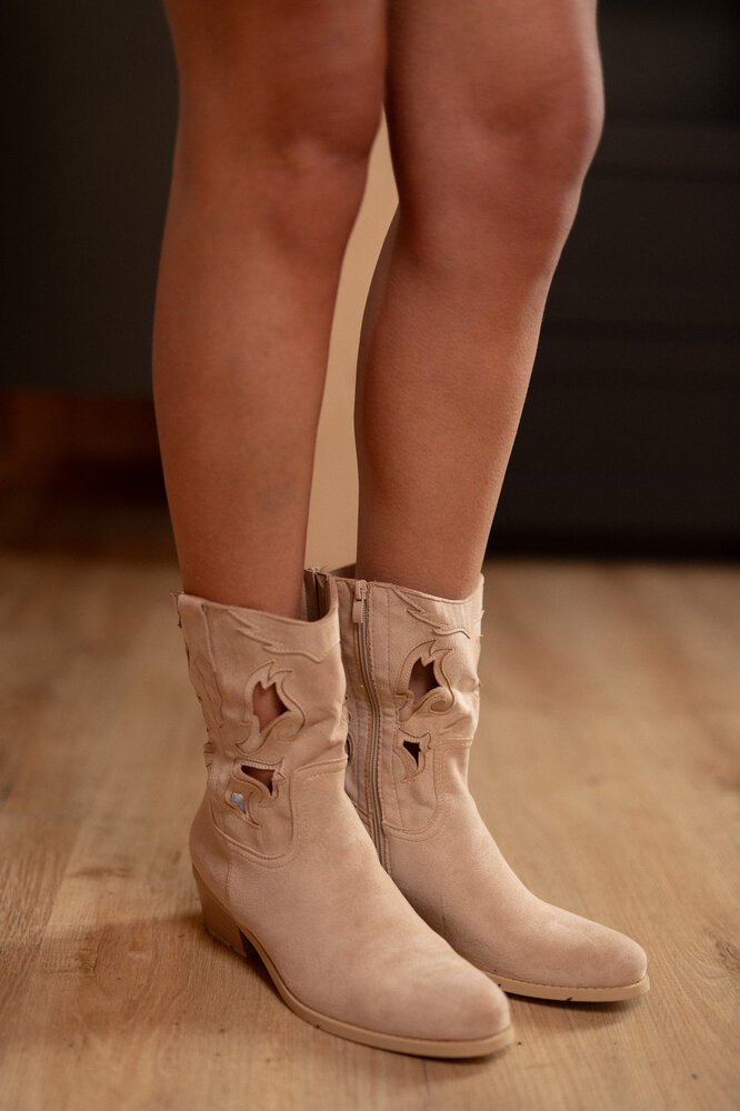 AVERYN bottines suédine beige AVERYN bottines suédine beige