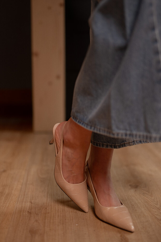 CLEOPHE sandale à talon beige