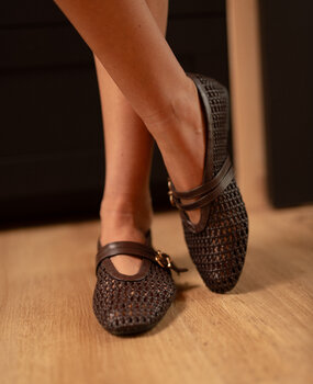 NAELINE ballerine marron