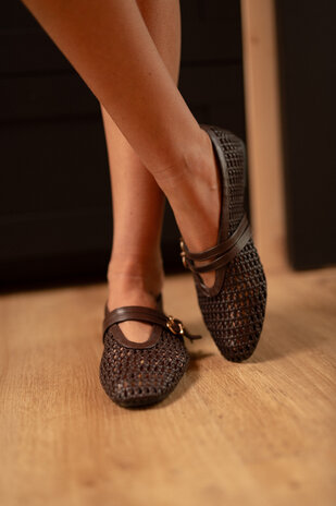 NAELINE ballerine marron