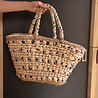 NYXELLE panier en paille léopard