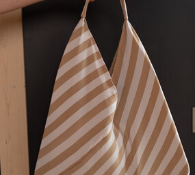 HOBO sac rayé beige/blanc