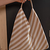 HOBO sac rayé beige/blanc