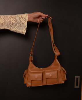ELVORY sac cuir grainé camel