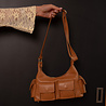 ELVORY sac cuir grainé camel