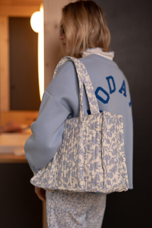 LYNORA sac matelassé bleu