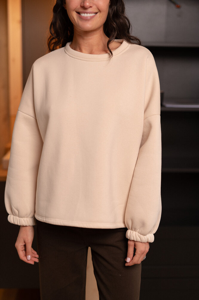 NYLORA sweat choco/beige