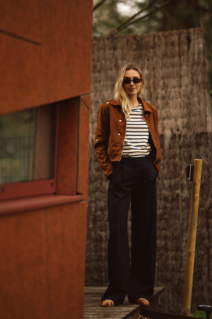 CAMILLE marinière écru et marine