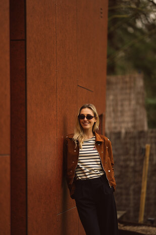 CAMILLE marinière écru et marine