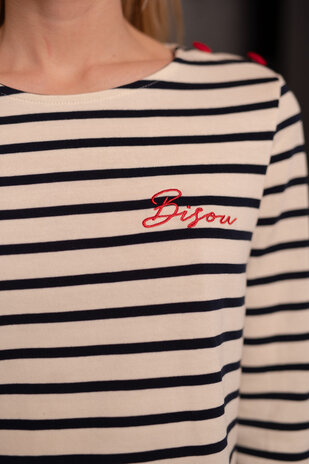 CAMILLE marinière écru et marine