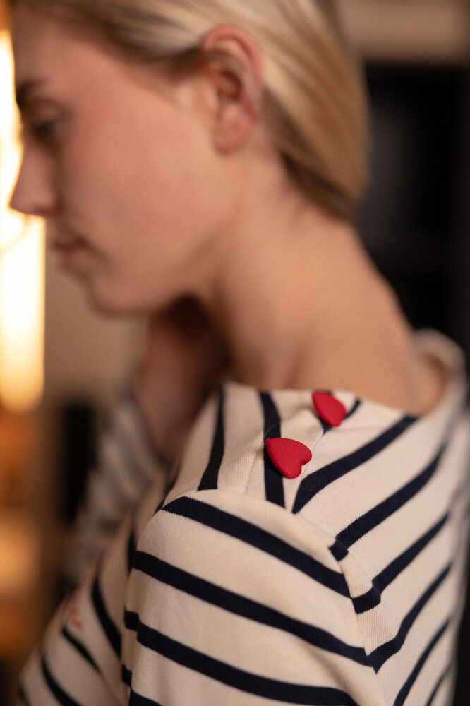 CAMILLE marinière écru et marine