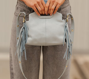 ALVORIA sac ciel en cuir grainé