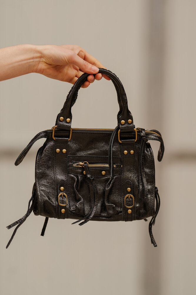 JUDYA sac noir a franges